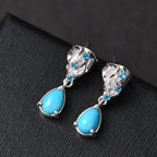 AA Sleeping Beauty Türkis, Neon Apatit Ohrringe 925 Silber rhodiniert ca. 0.86 ct