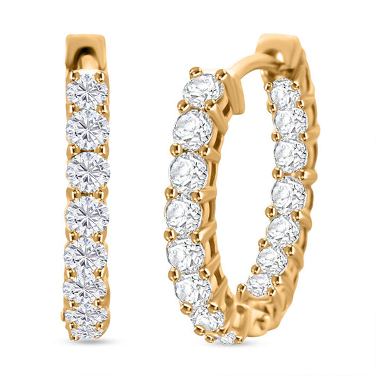 LUXURIANT DIAMOND - Lab Grown Diamant SI-GH Ohrringe 925 Silber rhodiniert ca. 2,00 ct.