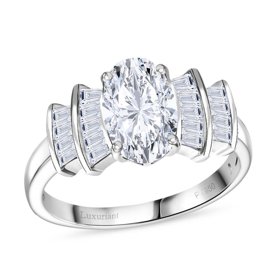 LUXURIANT DIAMOND - Lab Grown Diamant VS1-F IGI zertifiziert Ring 950 Platin (Größe 19.00) ca. 1.85 ct