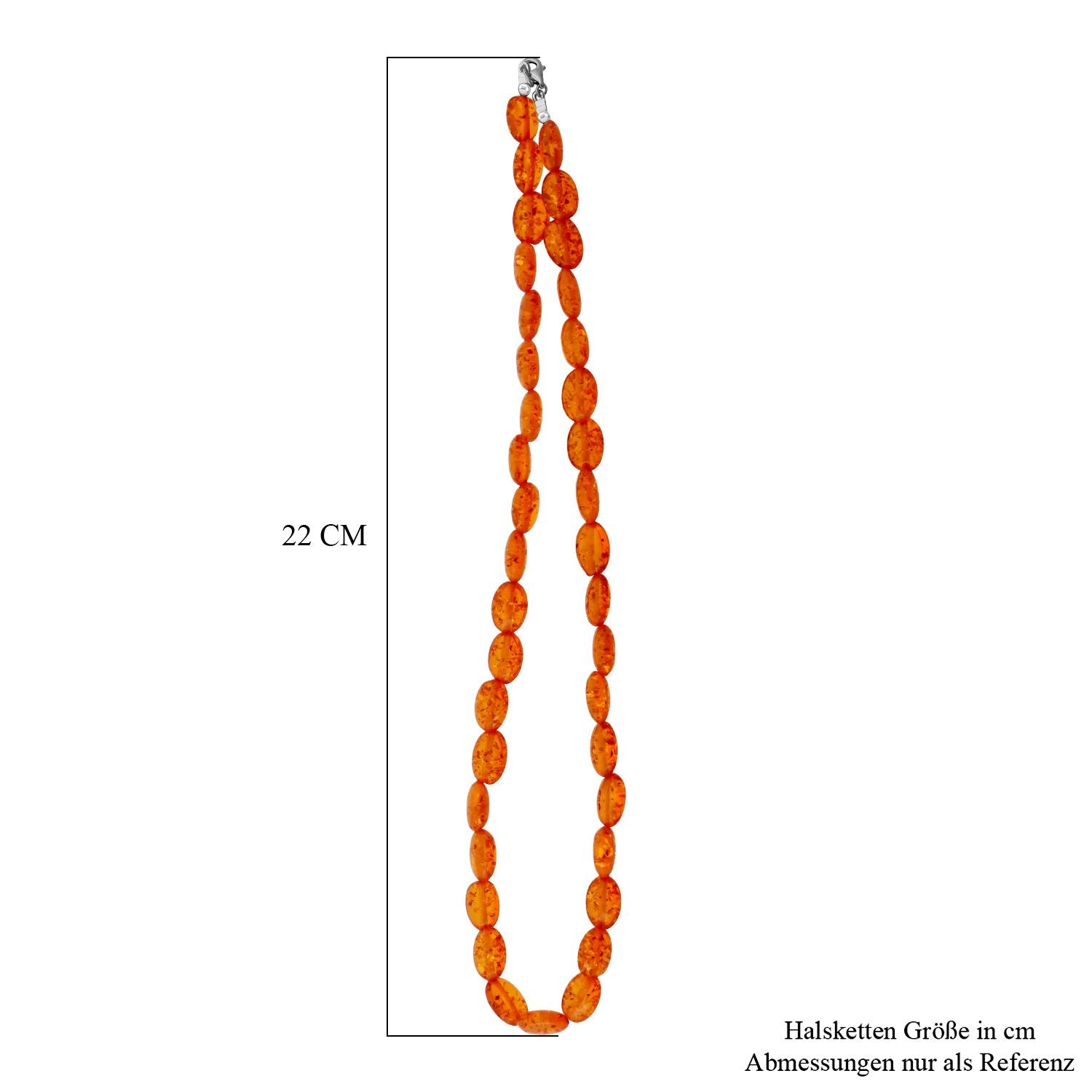 Synthetischer Bernstein Kette ca. 45 cm