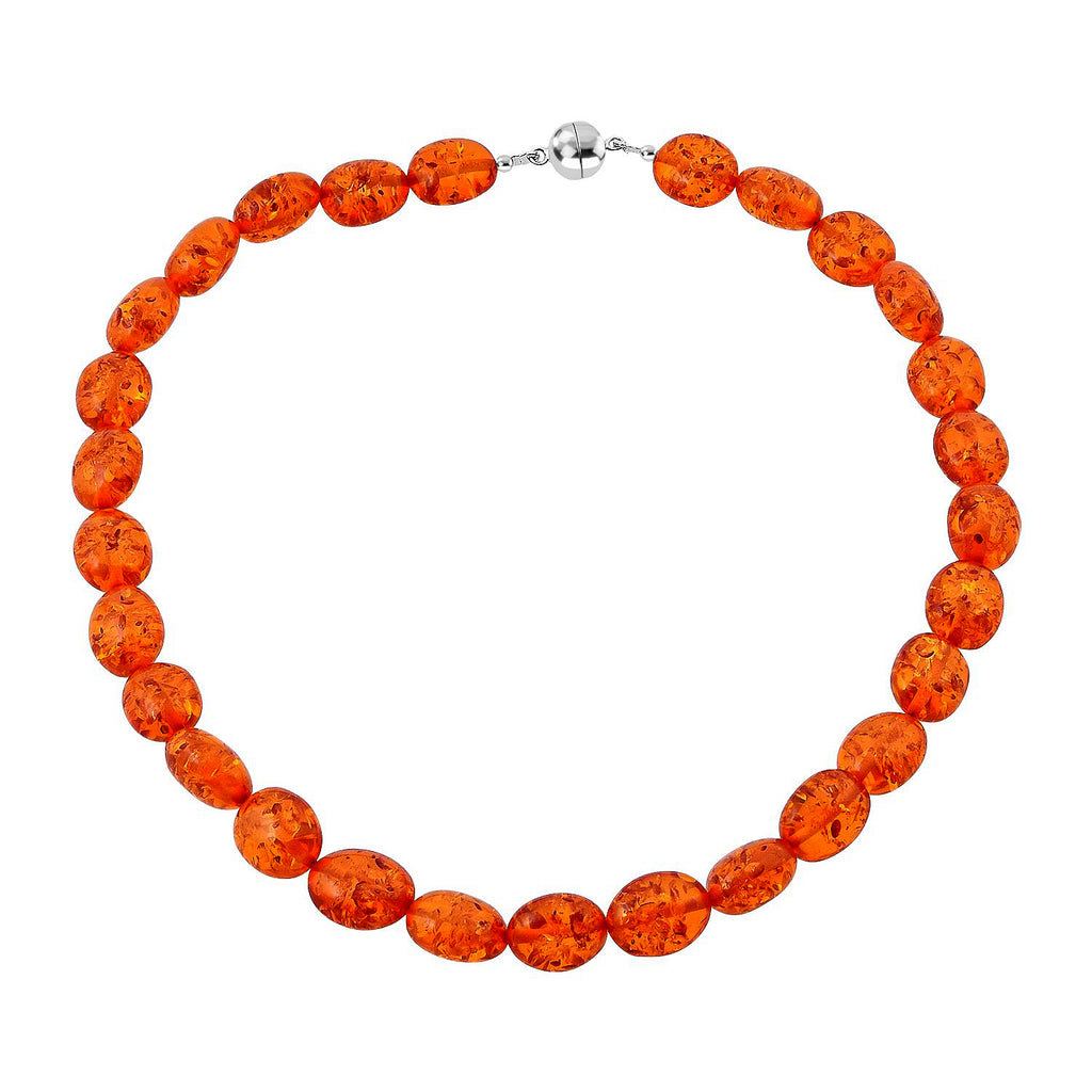 Synthetische Bernstein Kette, ca. 45 cm