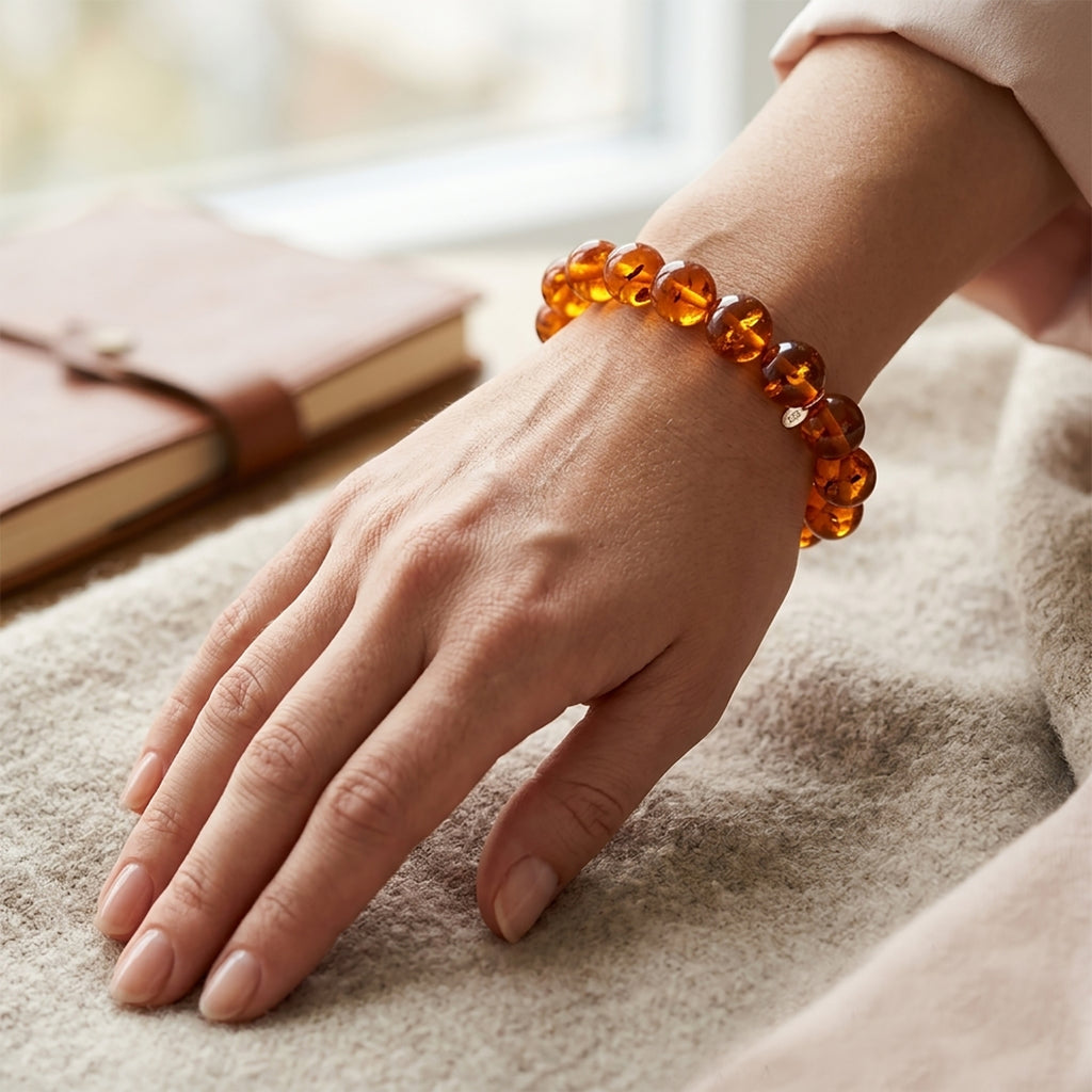 Synthetischer Bernstein Armband 19 cm