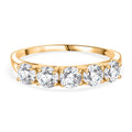 Moissanit Ring 925 Silber Gelbgold Vermeil (Größe 19.00) ca. 1,20 ct