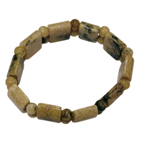 Regenbogen-Picasso Jaspis Armband, flexibel, ca. 142.50 ct