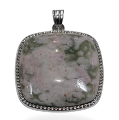 Fancy Grüner Jaspis Anhänger ca. 85.00 ct