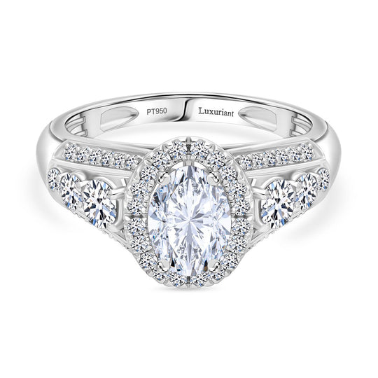 LUXURIANT DIAMOND - Lab Grown Diamant VS-GH, SGL zertifiziert Ring 950 Platin (Größe 17.00) ca. 2.00 ct