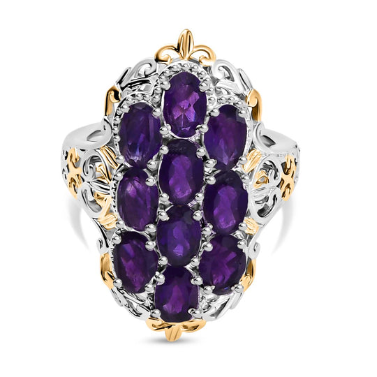 Afrikanischer Amethyst Ring Messing (Größe 18.00) ca. 4,70 ct