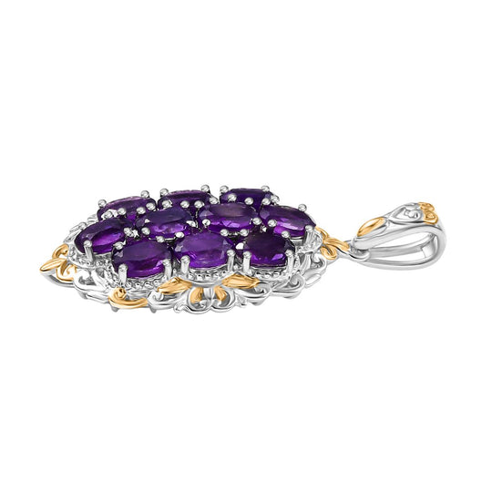 Roter Granat Anhänger Messing ca. 5.75 ct