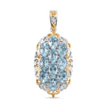 Himmelblauer Topas Anhänger Messing ca. 5.63 ct