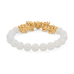 Opalit Flexibles Pixiu Armband, vergoldet ca. 150.00 ct