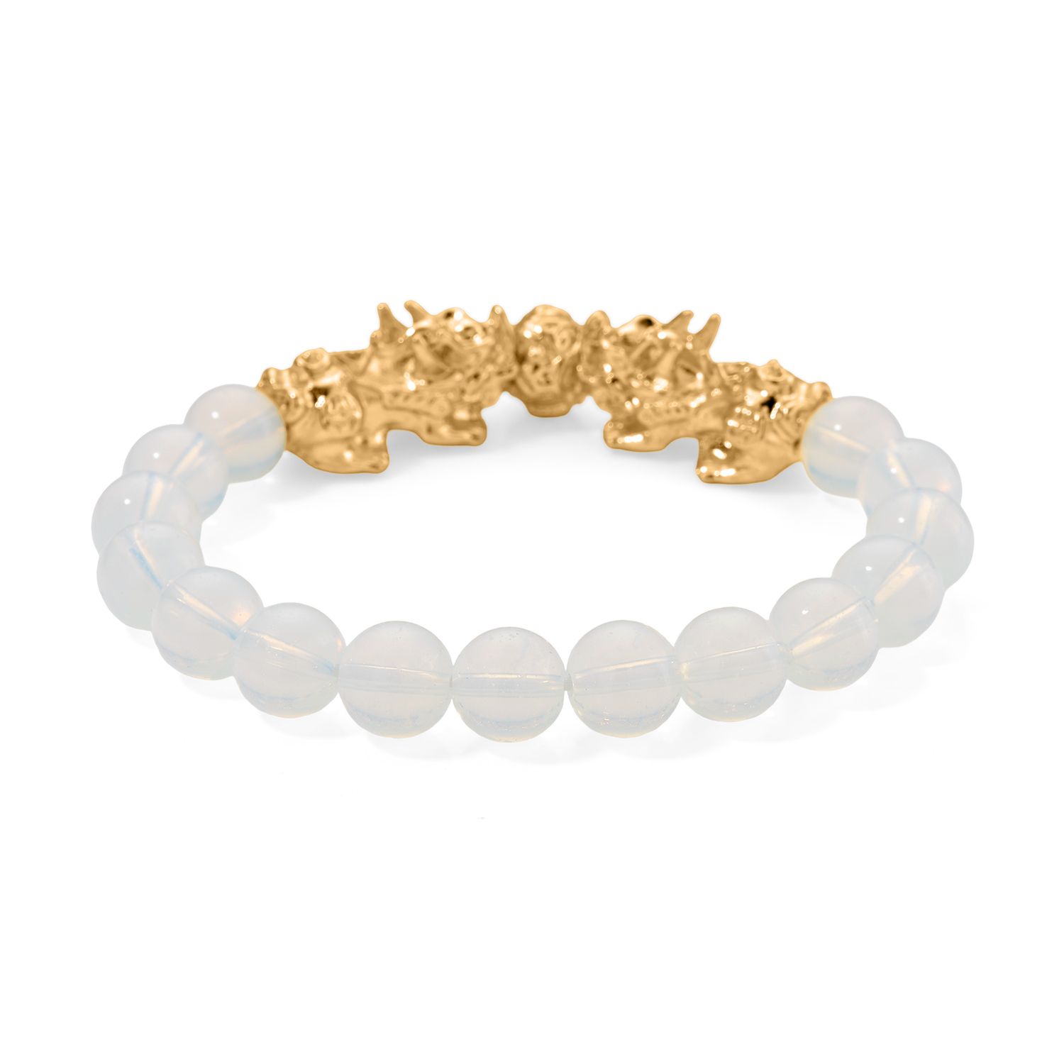 Opalit Flexibles Pixiu Armband, vergoldet ca. 150.00 ct