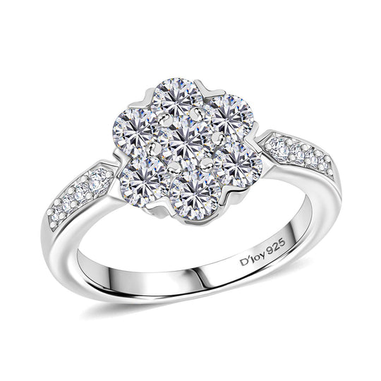 Moissanit Ring 925 Silber vergoldet (Größe 20.00) ca. 1,28 ct