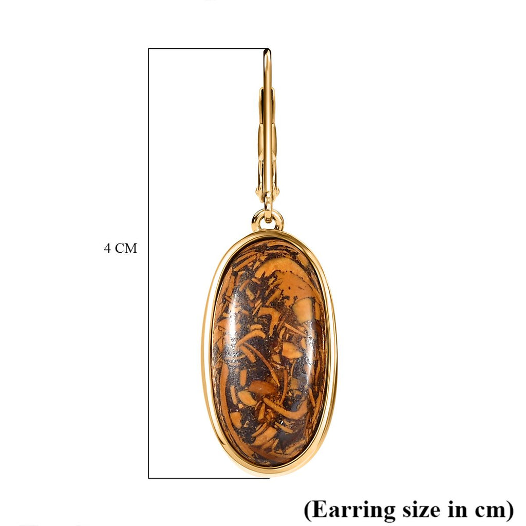 EVER TRUE - Skript Stein Ohrringe, Nickelfreies Messing goldfarben, ca. 17.94 ct