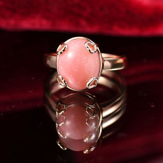 Herzklang - AA Vinicunca-Peruanischer Opal Ring 925 Silber 750 rosévergoldet (Größe 18.00) ca. 4.25 ct