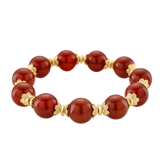 Gefärbter Fuchsia Achat Armband, Flexibles, Standard gelb vergoldet ca. 190.00 ct