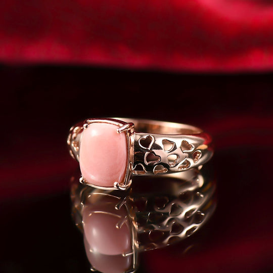 AA Vinicunca-Peruanischer Opal Ring 925 Silber 750 rosévergoldet (Größe 21.00) ca. 1,48 ct