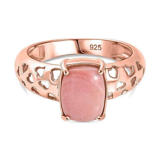 AA Vinicunca-Peruanischer Opal Ring 925 Silber 750 rosévergoldet (Größe 21.00) ca. 1,48 ct