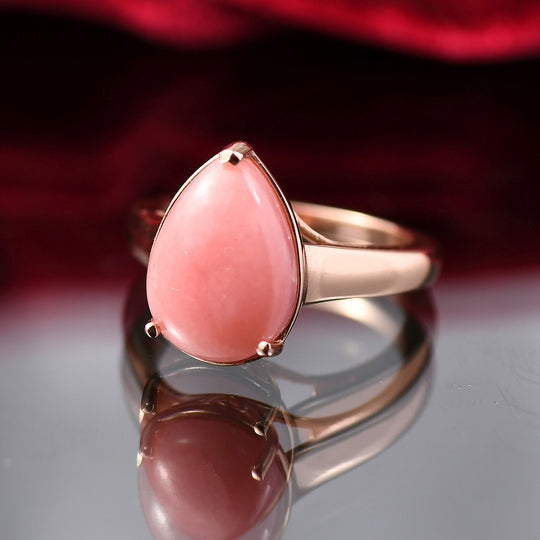 D’joy AA Vinicunca-Peruanischer Opal Ring 925 Silber 750 rosévergoldet (Größe 19.00) ca. 3,96 ct