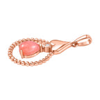 Herzklang - D joy AA Vinicunca-Peruanischer Opal, Weißer Zirkon Anhänger 925 Silber 750 rosévergoldet ca. 1.18 ct