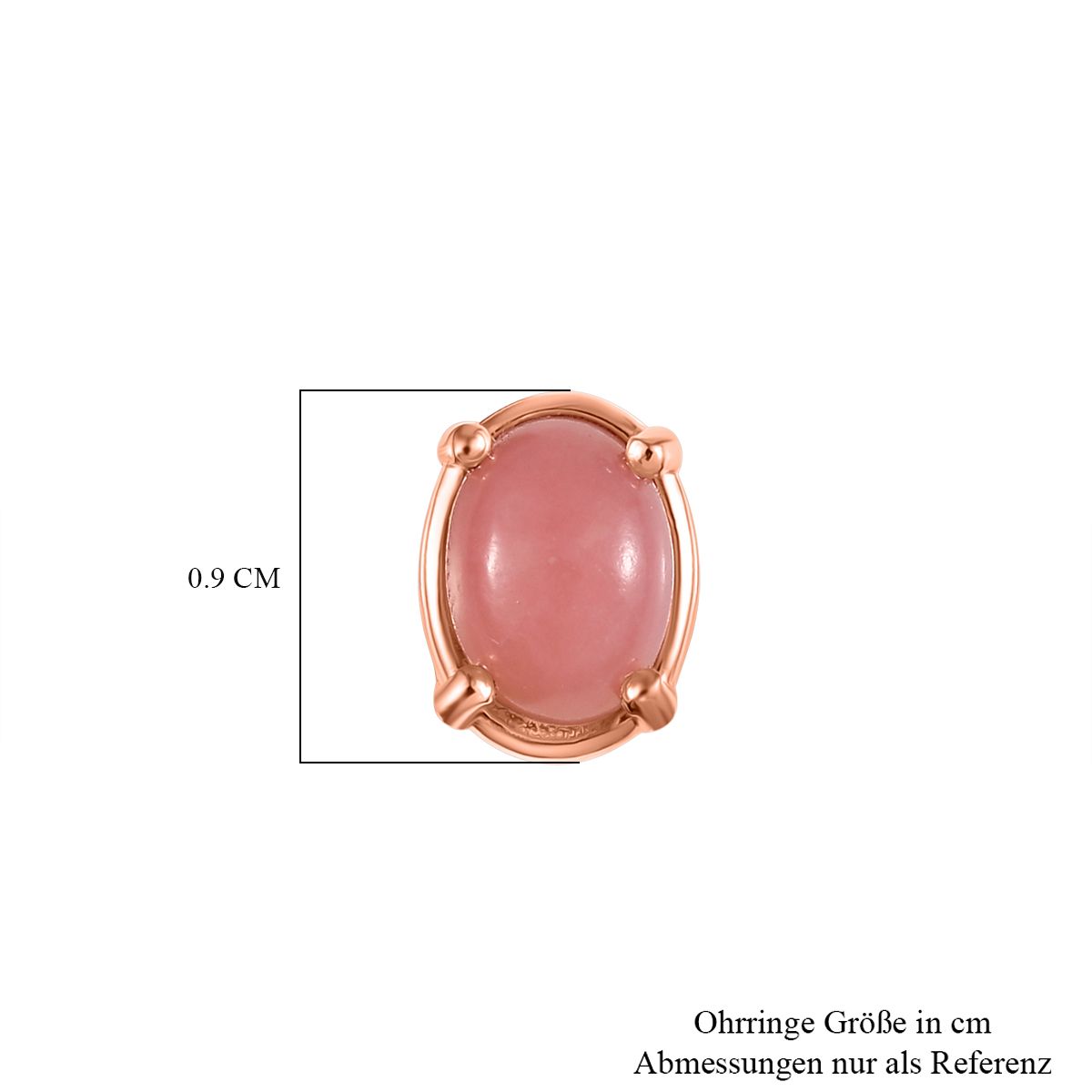 D’joy AA Vinicunca-Peruanischer Opal Ohrringe 925 Silber 750 rosévergoldet ca. 1.36 ct