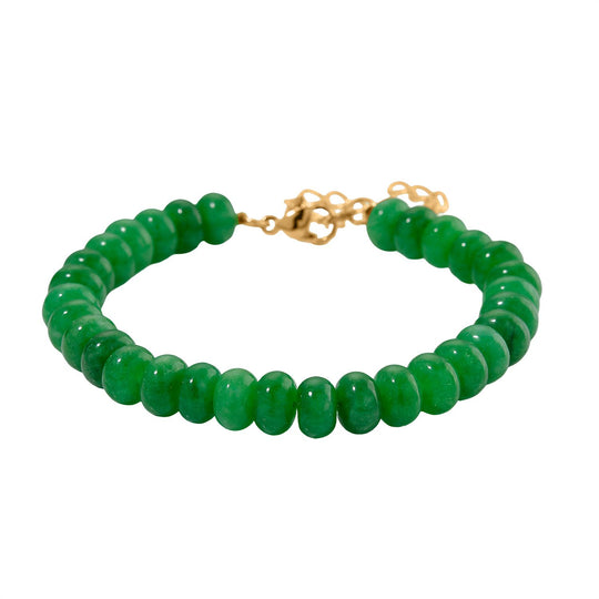 Rosa Quarzit Armband, ca. 18cm mit 5cm extender, goldfarben, ca. 80.00 ct