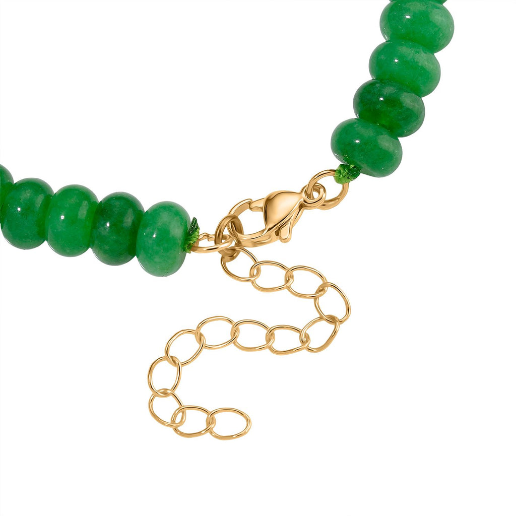 Mehrfarbiges Quarzit Armband, ca. 18cm mit 5cm extender, goldfarben, ca. 80.00 ct