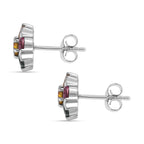 D joy Mehrfarbige-Turmalin Ohrringe, 925 Silber platiniert ca. 1.98 ct