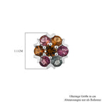 D joy Mehrfarbige-Turmalin Ohrringe, 925 Silber platiniert ca. 1.98 ct