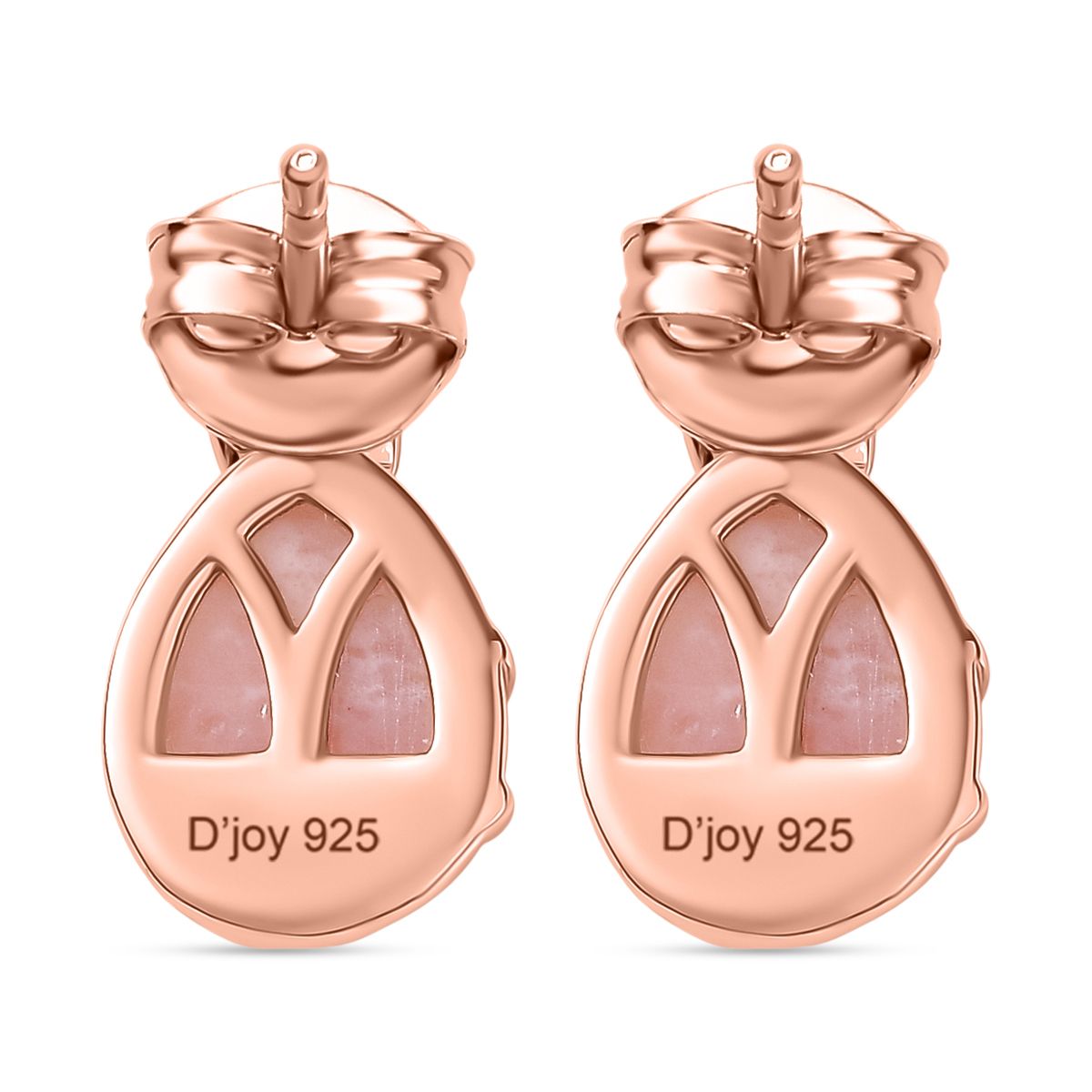 Herzklang - D joy AA Vinicunca-Peruanischer Opal, Lotus Granat Ohrringe 925 Silber 750 rosévergoldet ca. 2.27 ct