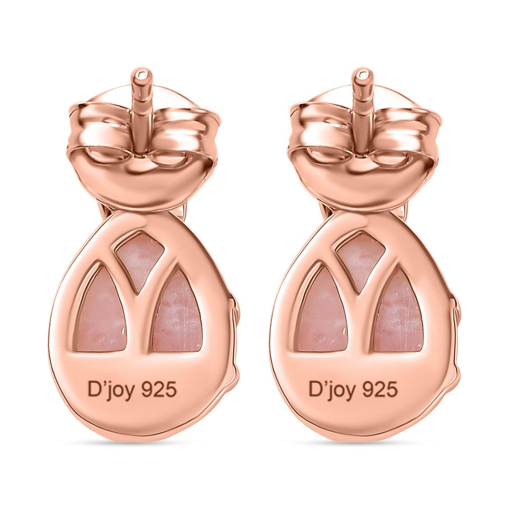 Herzklang - D joy AA Vinicunca-Peruanischer Opal, Lotus Granat Ohrringe 925 Silber 750 rosévergoldet ca. 2.27 ct