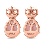 Herzklang - D joy AA Vinicunca-Peruanischer Opal, Lotus Granat Ohrringe 925 Silber 750 rosévergoldet ca. 2.27 ct