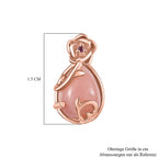 Herzklang - D joy AA Vinicunca-Peruanischer Opal, Lotus Granat Ohrringe 925 Silber 750 rosévergoldet ca. 2.27 ct