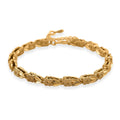 Klassisches Gliederarmband, S-Hakenverschluss mit Verlängerungskette, nickelfreies Messing, ca. 18-21 cm, Goldfarben