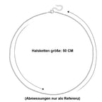 Funkel Halskette, Nickelfreies Messing Silberfarben ca. 50 cm + 5 cm Extender