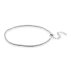 Funkel Armband, Messing Silberfarben ca. 19 cm
