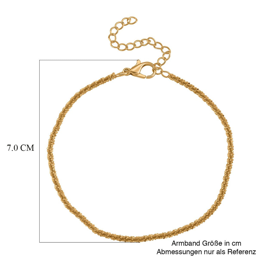 Funkel Armband, Messing Goldfarben ca. 19 cm