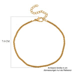Funkel Armband, Messing Goldfarben ca. 19 cm