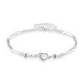 Weißer Kristall Armband ca. 19 cm Messing