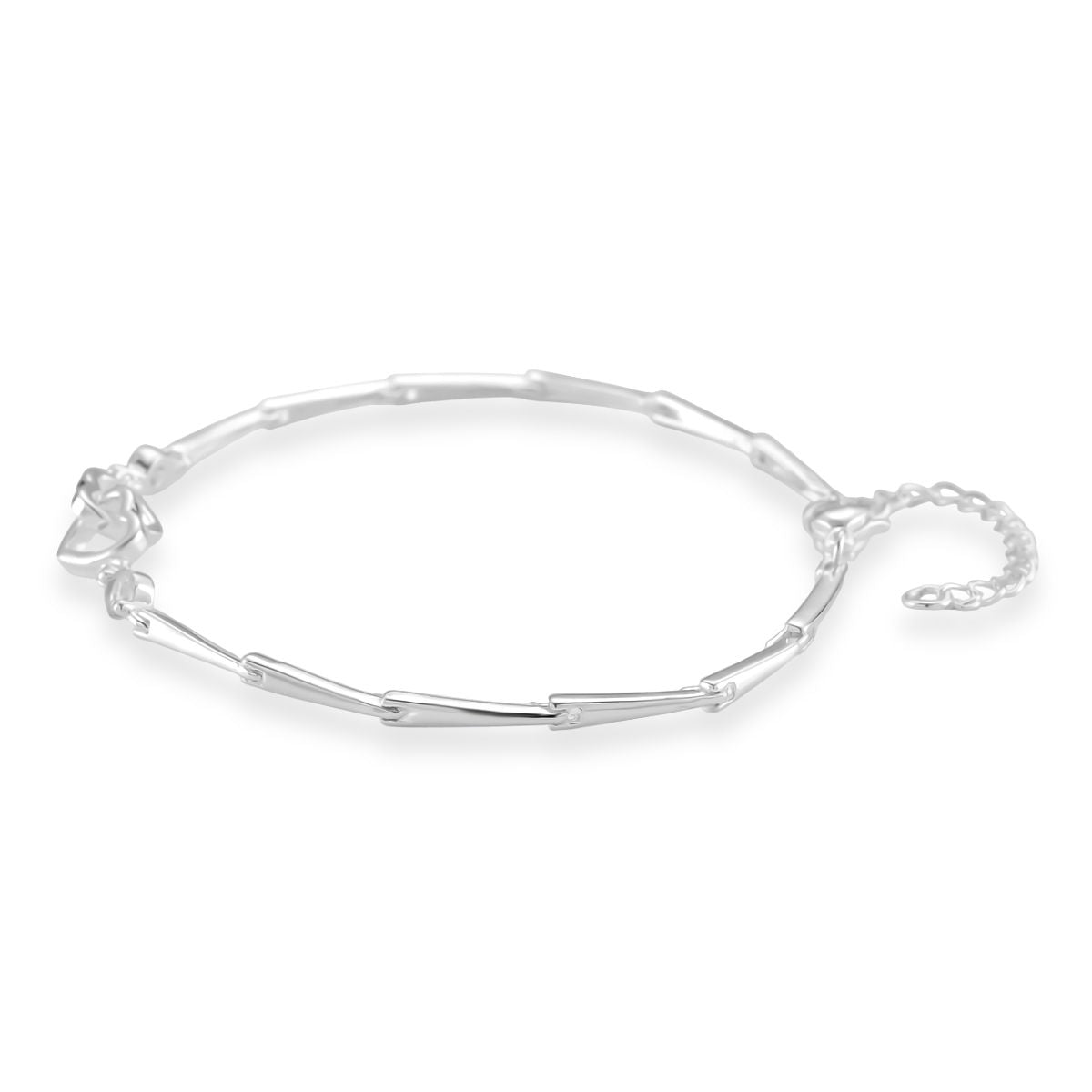 Weißer Kristall Armband ca. 19 cm Messing