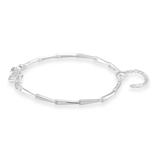 Weißer Kristall Armband ca. 19 cm Messing