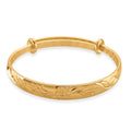 Flexibler Armreif, Klassischer Bangle Still, Messing, Goldfarben
