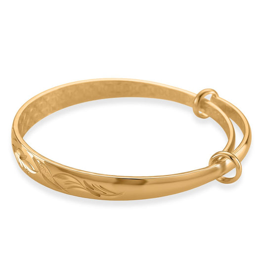 Flexibler Armreif, Klassischer Bangle Still, Messing, Goldfarben