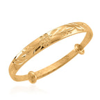 Flexibler Armreif, Klassischer Bangle Still, Messing, Goldfarben