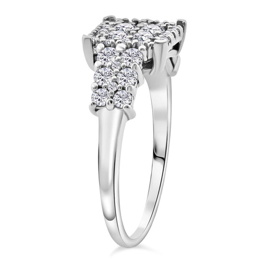 LUXURIANT DIAMOND- Lab Grown Diamant SI-GH Ring 925 Silber Rhodiniert (Größe 18.00) (10-15 Werktage Lieferzeit) ca. 1.00 ct