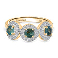 LUXURIANT DIAMOND - AAA Alexandrit, Lab Grown Diamant Ring 585 Gold (Größe 17.00) ca. 1,20 ct
