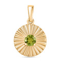 Natürlicher Peridot Anhänger, 925 Silber vergoldet ca. 0,54 ct.