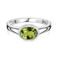 Peridot Ring 925 Silber rhodiniert (Größe 17.00) ca. 1,23 ct