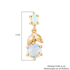 Mystic Leafdrop - D joy AA Natürlicher, äthiopischer Welo Opal Ohrringe 925 Silber vergoldet ca. 1,55 ct.