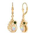 D’Joy AA natürliche, äthiopische Welo Opal und Chromdiopsid Ohrringe - 1,35 ct.