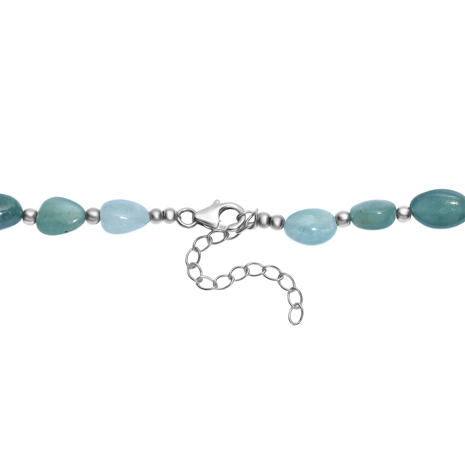 EXTREM SELTEN - Grandidierit Halskette ca. 45 cm 925 Silber rhodiniert ca. 167.00 ct